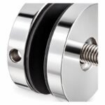 Reflective Silver Round-cap Glass Standoff with Threaded Stud