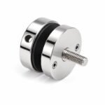 Reflective Silver Round-cap Glass Standoff with Threaded Stud