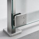 Square Glass Clamp with Vertical Face Screws