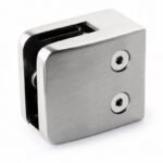Square Glass Clamp with Vertical Face Screws
