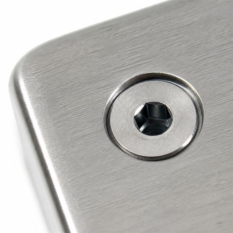Square Glass Clamp with Vertical Face Screws
