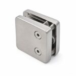 Square Glass Clamp with Vertical Face Screws