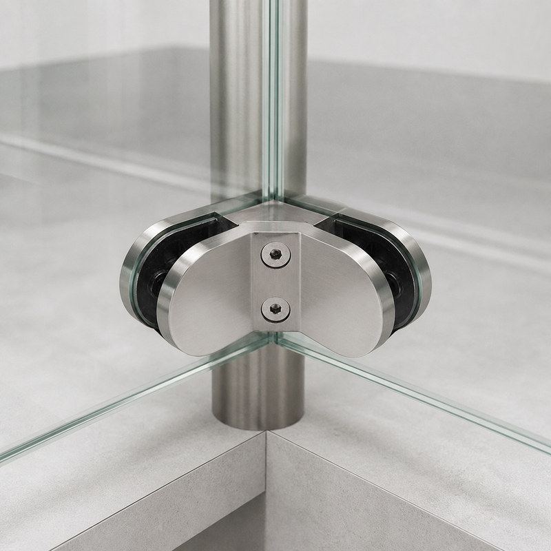 Right-angle Glass-to-glass Corner Clamp