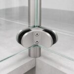 Matte Silver Right-angle Glass-to-glass Corner Clamp