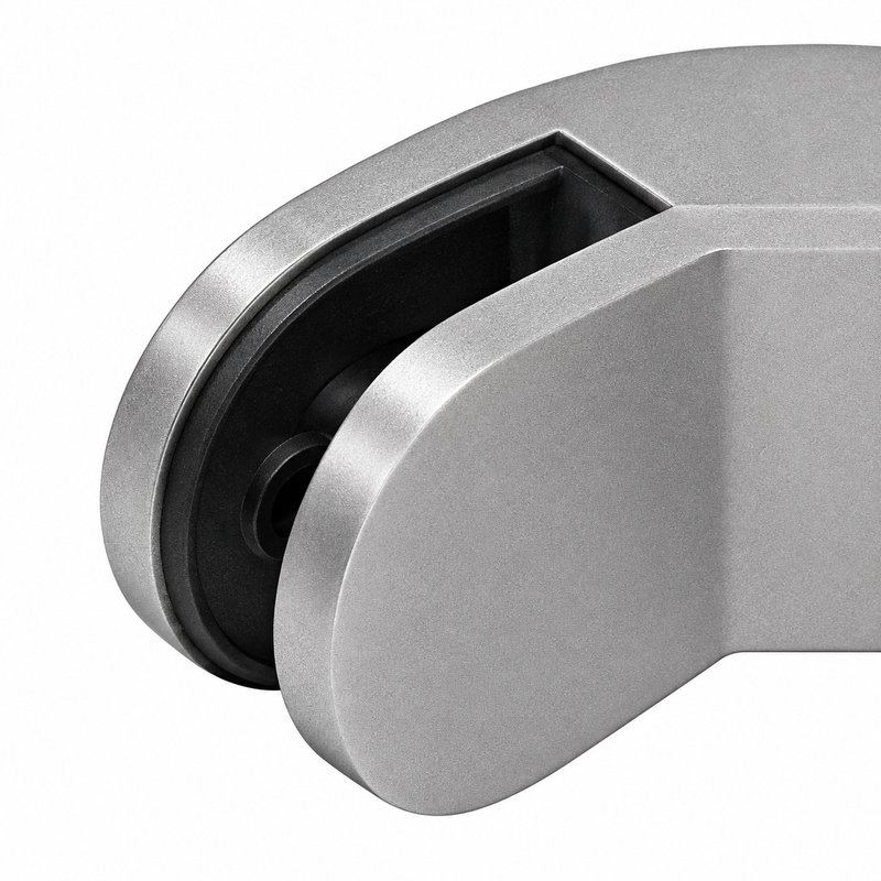 Matte Silver Right-angle Glass-to-glass Corner Clamp