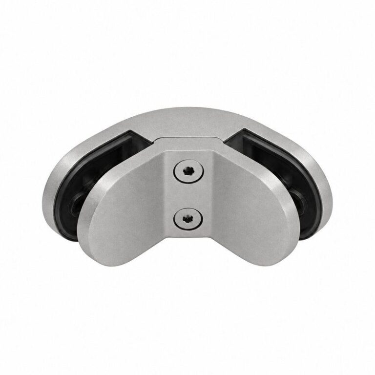 Matte Silver Right-angle Glass-to-glass Corner Clamp