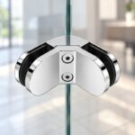 Reflective Silver Right-angle Glass-to-glass Corner Clamp