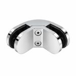 Reflective Silver Right-angle Glass-to-glass Corner Clamp
