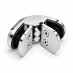 Reflective Silver Right-angle Glass-to-glass Corner Clamp