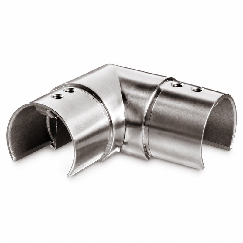 Horizontal Corner Connector for Round Slotted Handrail