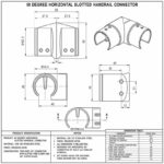 Horizontal Corner Connector for Round Slotted Handrail