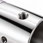 Reflective Silver Vertical Elbow for Round Slotted Handrail