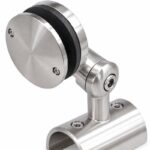 Pivoting Glass-mounted Handrail Saddle Bracket
