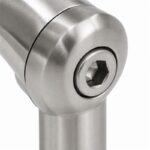 Pivoting Glass-mounted Handrail Saddle Bracket