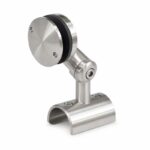 Pivoting Glass-mounted Handrail Saddle Bracket