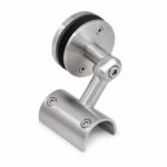 Pivoting Glass-mounted Handrail Saddle Bracket