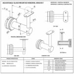 Reflective Silver Straight-arm Glass-mounted Handrail Bracket