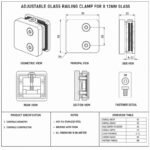 Top-screw Glass Railing Clamp
