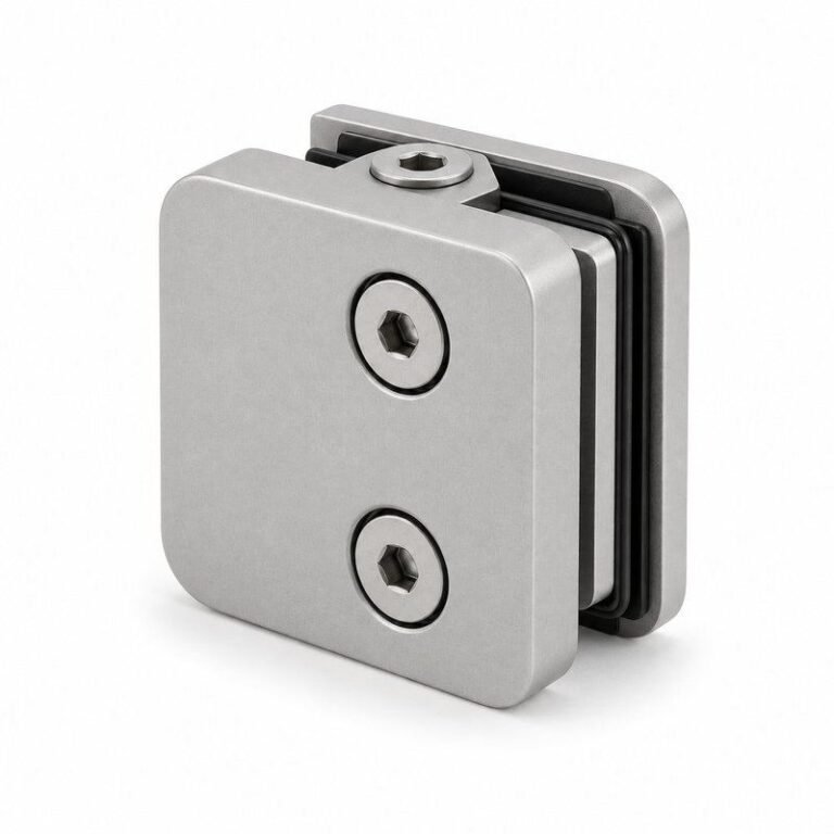 Matte Silver Top-screw Glass Railing Clamp