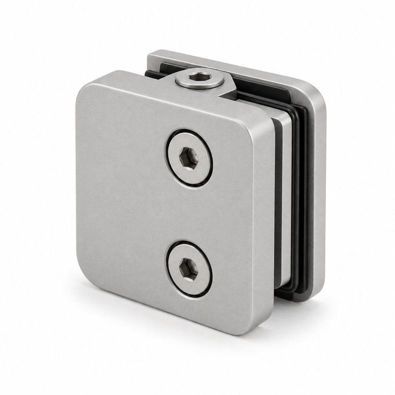 Matte Silver Top-screw Glass Railing Clamp