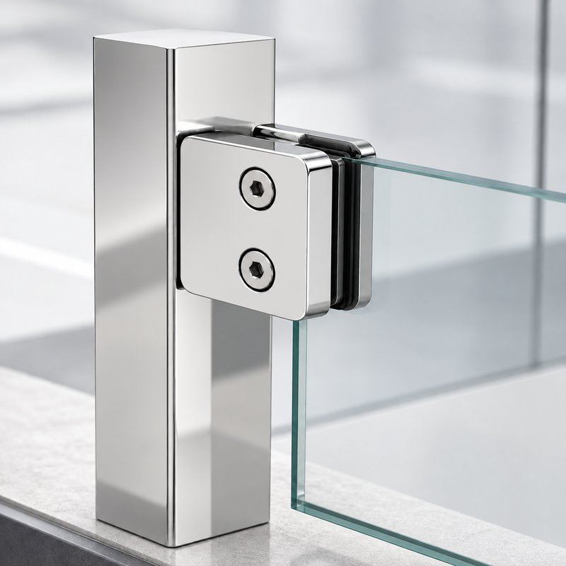 Reflective Silver Top-screw Glass Railing Clamp