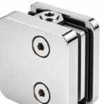 Reflective Silver Top-screw Glass Railing Clamp