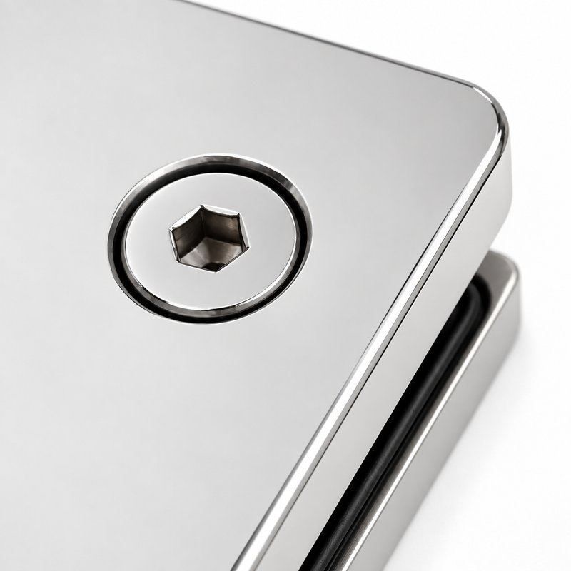 Reflective Silver Top-screw Glass Railing Clamp