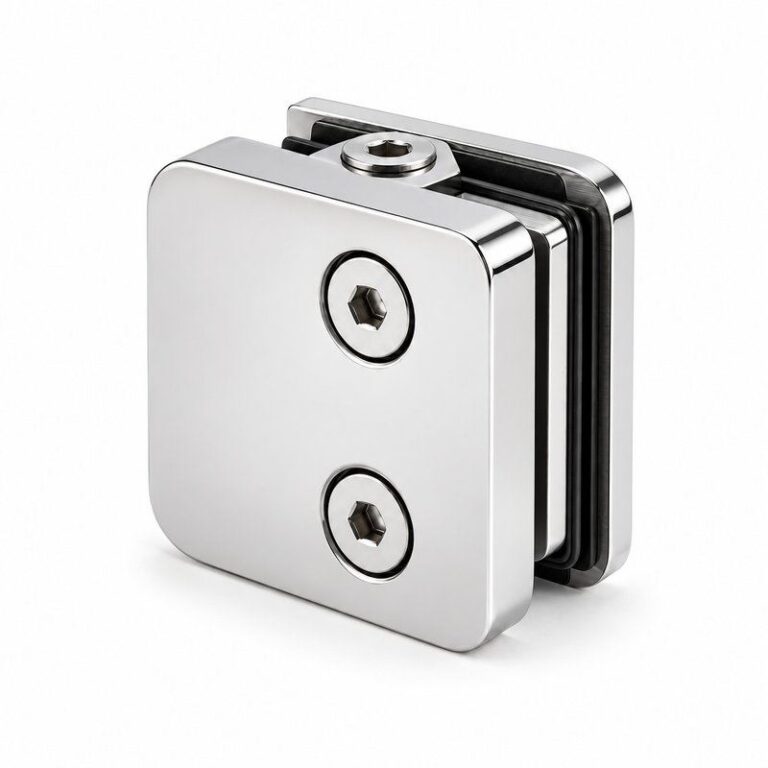 Reflective Silver Top-screw Glass Railing Clamp