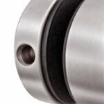 Matte Silver Faceted-cap Glass Standoff