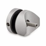 Matte Silver Faceted-cap Glass Standoff