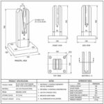 Black Pressure-pad Square-base Glass Spigot