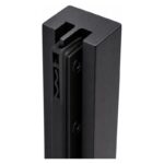 Black Slotted Mini Glass Railing Post
