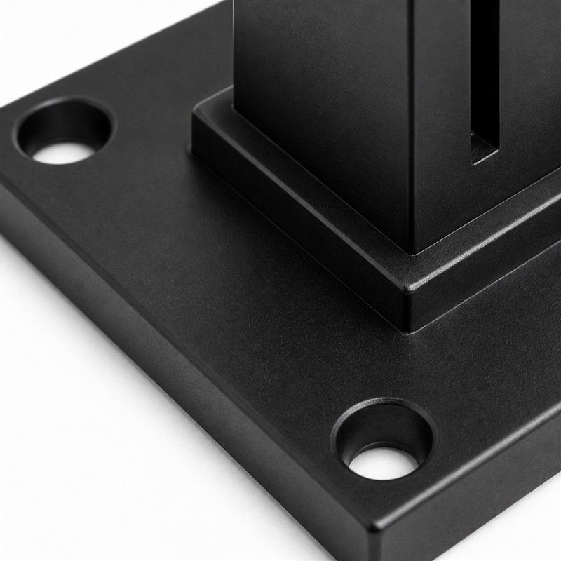 Black Slotted Mini Glass Railing Post