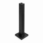 Black Slotted Mini Glass Railing Post