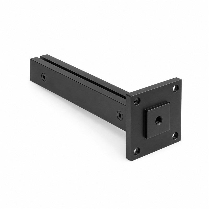 Black Slotted Mini Glass Railing Post
