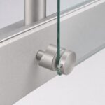 Matte Silver Stepped-cap Cylindrical Glass Standoff