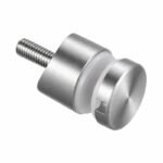 Matte Silver Stepped-cap Cylindrical Glass Standoff