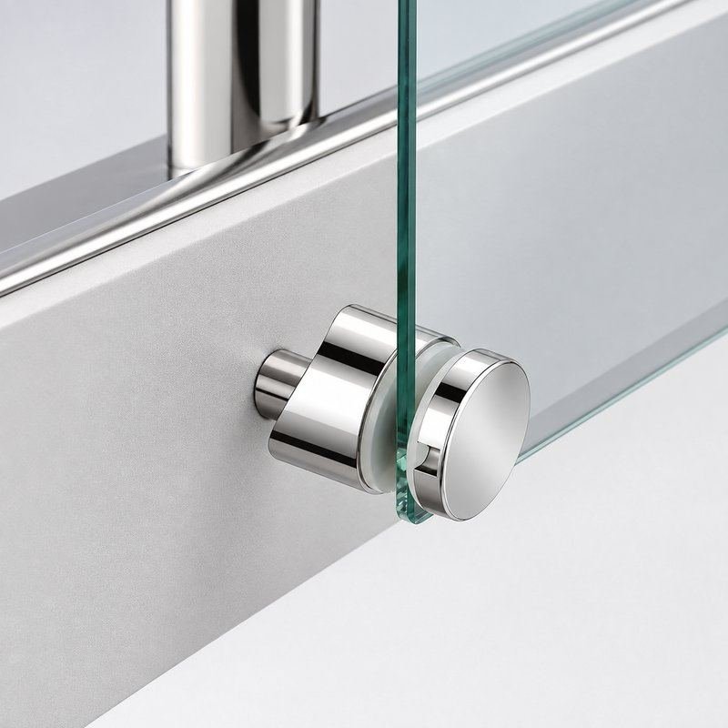 Reflective Silver Stepped-cap Cylindrical Glass Standoff