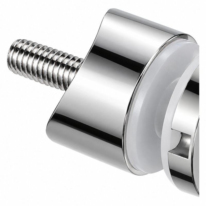Reflective Silver Stepped-cap Cylindrical Glass Standoff