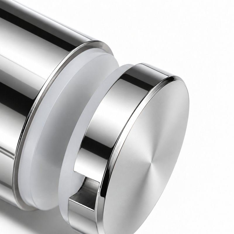 Reflective Silver Stepped-cap Cylindrical Glass Standoff