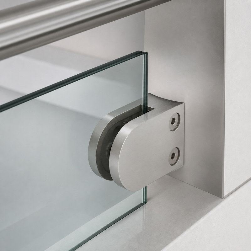 Curved-seat D-shaped Glass Clamp