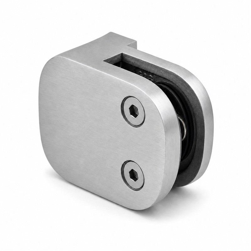 Curved-seat D-shaped Glass Clamp