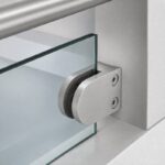 Matte Silver Curved-seat D-shaped Glass Clamp