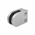 Matte Silver Curved-seat D-shaped Glass Clamp