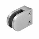 Matte Silver Curved-seat D-shaped Glass Clamp