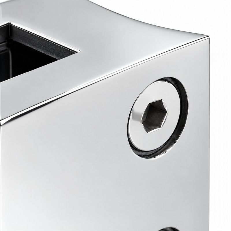 Reflective Silver Curved-seat D-shaped Glass Clamp