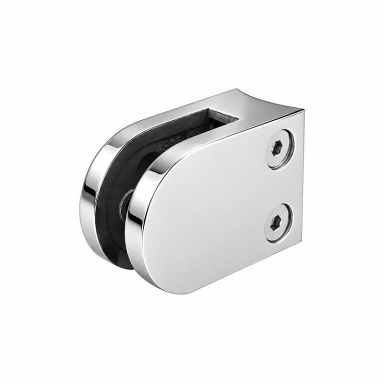 Reflective Silver Curved-seat D-shaped Glass Clamp