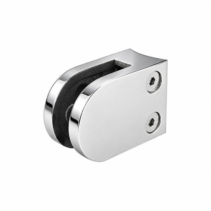 Reflective Silver Curved-seat D-shaped Glass Clamp