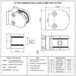 Reflective Silver Curved-seat D-shaped Glass Clamp