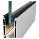 Glass Railing Base Shoe with Lighting Recess